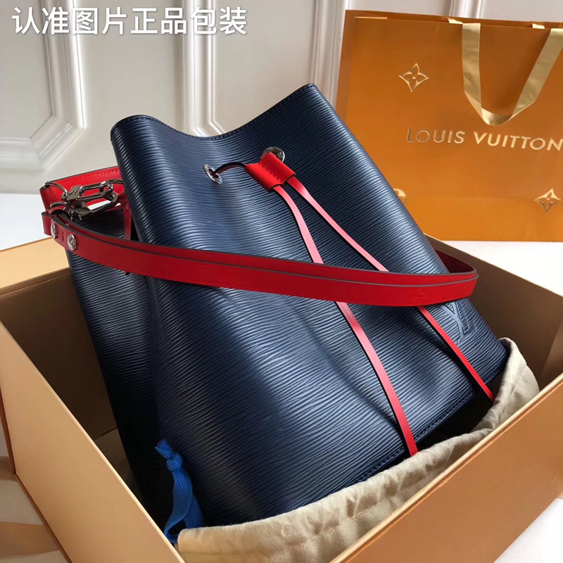 M54367 LV NeoNoe 手袋 LV女包 LV水桶包 Epi皮革搭配彩色內(nèi)襯水桶包 藍色