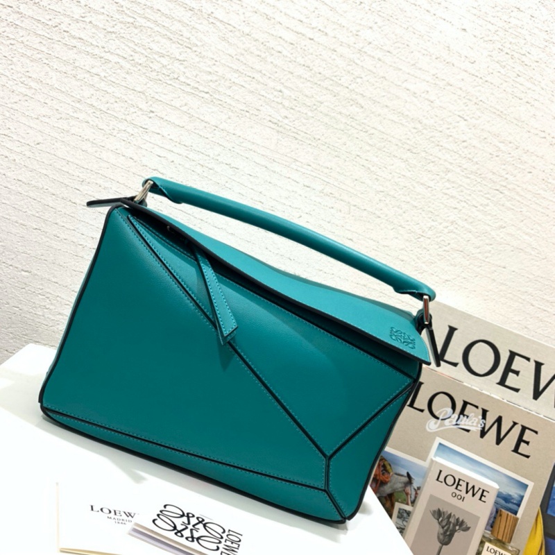 322 LOEWE羅意威 Puzzle Bag 中號羅意威幾何包 翡翠綠
