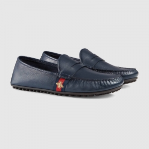 407635 GUCCI �������۷��b� ��Ƥƽ����Ь �{܇Ь �{(l��n)ɫ