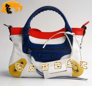 084331 ��������Ů�� �¿�ƴɫ�^��ţƤŮʿ�C܇�� Balenciaga����� �μ�� ��ɫ