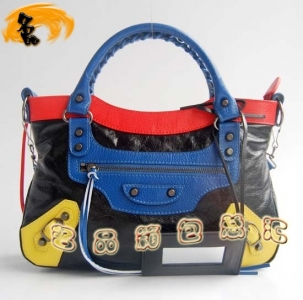 084331 ��������Ů�� �¿�ƴɫ�^��ţƤŮʿ�C܇�� Balenciaga����� �μ�� ��ɫ