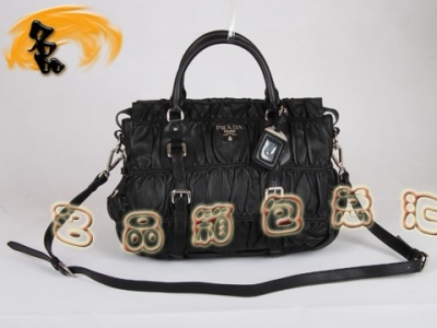 BN1336 �����_���¿� ��Ƥ�ް�Ůʿ���e�� Prada����� Pradaб��� ��ɫ