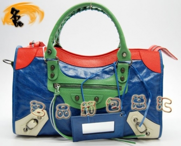 084332 Balenciaga�μ�� �������ҙC(j��)܇�� �M(j��n)��ţƤ��(j��ng)��r��Ů�� ���{(l��n)ɫ