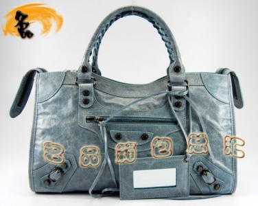 084332  Balenciaga�C(j��)܇�� �������҆μ�� �M(j��n)��ţƤ��(j��ng)��r��Ů�� ����� ���{(l��n)ɫ