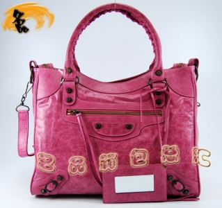 084616  Balenciaga�C(j��)܇�� �������҆μ�� �M(j��n)��ţƤ��(j��ng)��r��Ů�� �ۼtɫ