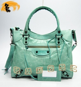 084616  Balenciaga�C(j��)܇�� �������҆μ�� �M(j��n)��ţƤ��(j��ng)��r������� ��ˮ�{(l��n)ɫ