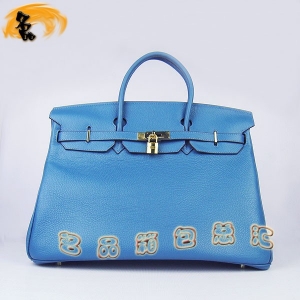 6099 Hermes Birkin �K��� Hermes����� ��(��i)�R��Ů�� ��֦�y 40cm ���{(l��n)ɫ���