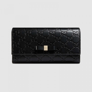 388679 Gucci Signatureϵ�� �ቺƤ�� �����Y �L��Ƥ�A ��ɫ