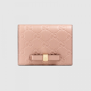 406924 Gucci Signatureϵ�� �ቺƤ�� �����Y ��Ƭ�A �\��ɫ