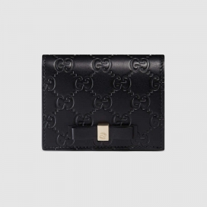 406924 Gucci Signatureϵ�� �ቺƤ�� �����Y ��Ƭ�A ��ɫ