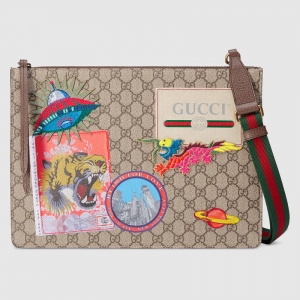 474083 Gucci Courrierϵ�� GG Supreme�߼�(j��)��ܛ���췫�� �]��� ��ľɫ
