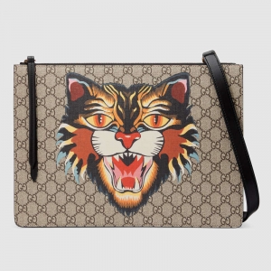 429016 GUCCI ���Y ���(ch��ng)؈ӡ�� GG Supreme�߼�(j��)���췫�� �]��� ��ľɫ