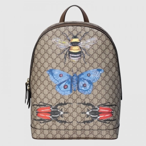 419584 GUCCI ���Y ���x(ch��ng)ӡ�� GG Supreme �߼�(j��)���췫�� �p��� ��ľɫ