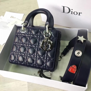 Dior LADY DIORС��Ƥ����� 2017�¿�ϊW���´����� �{(l��n)ɫ