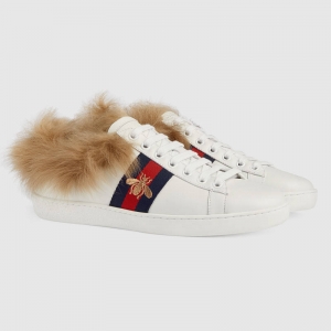 498199 GUCCI Aceϵ�� ��ɫ�۷���C ëƤ �\(y��n)��(d��ng)Ь ��ɫ