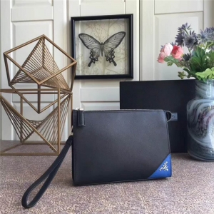 2VE009V Prada�����_ ʮ�ּyţƤ ��� ���w���ð� �{ɫ�ǇO