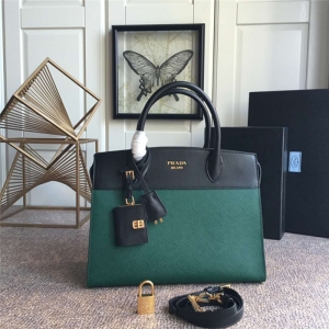 lBA047 Prada�����_ СţƤ ƴɫƴƤ ������ �Gɫ 