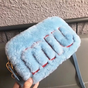5BH084 MIUMIU���� Big logo ���ë �p��� �ְ�б��� ˮ�{ɫ