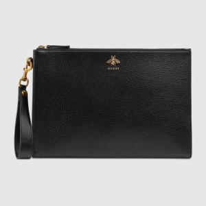 523684 Gucci���ð� Animalierϵ�� Ƥ�� �۷��b� ���Y���ð� ��ɫ
