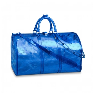 M53272 LV KEEPALL 50 ���д�����玧��͸��Monogramӡ��PVC���д� �{(l��n)ɫ