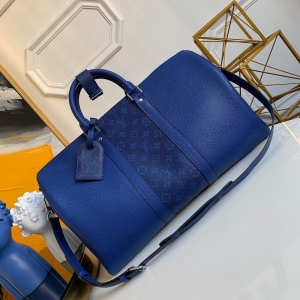 M30235 LV KEEPALL 45���д�����玧�� LV Taiga Ƥ�����д� �{(l��n)ɫ
