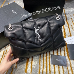 577475 YSLʥ�_�mLOULOU PUFFER��̖(h��o)�W�pС��Ƥ�ִ� ��ɫ�y��