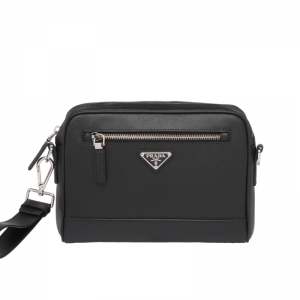 2VH063 Prada Saffiano Ƥ��б��� �����_��ʿ�ְ� ��ɫ