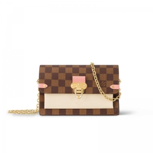 N60237 LV VAVIN 朗l�� Damier Ebene ������ţƤ����Ů�� �̰�ɫ