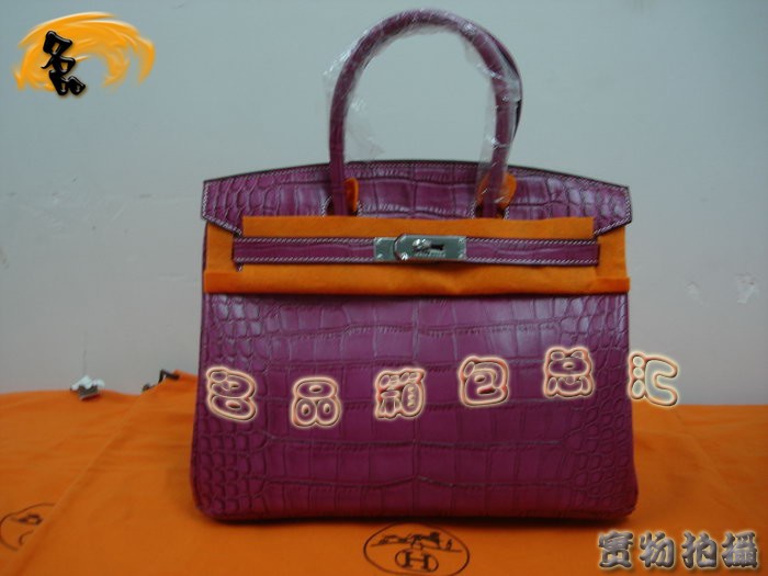 Hermes 經(jīng)典款 Hermes 手提包 Hermes Birkin 鉑金包 30 Birkin 鱷魚(yú)皮