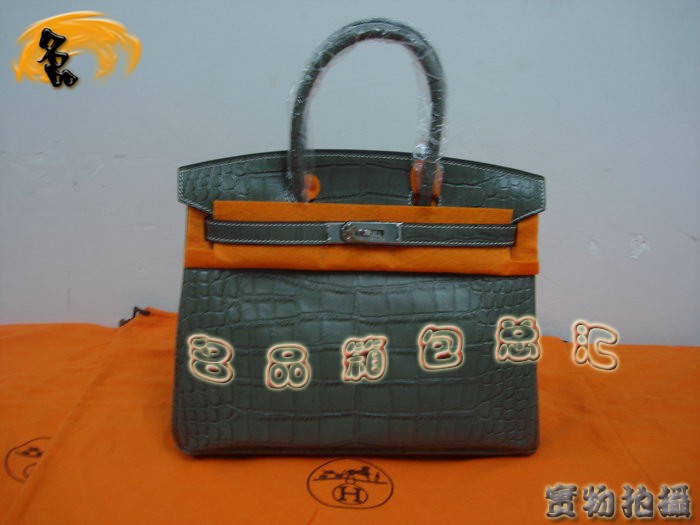 Hermes經(jīng)典女包 Hermes 手提包 女士包包 Hermes Birkin 鉑金包 鱷魚紋