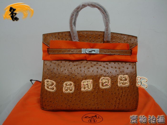 Hermes女包 Hermes 鴕鳥紋 Hermes 手提包 Hermes Birkin 鉑金包 35cm