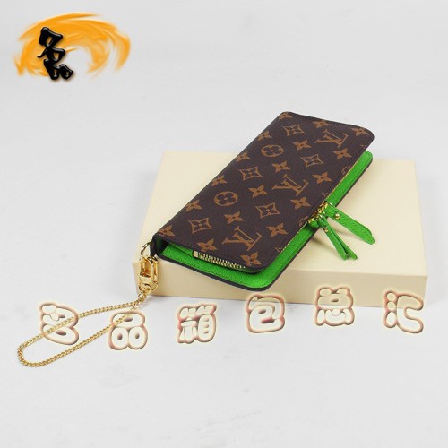 M66565 Louis Vuitton LV長(zhǎng)款錢包 LV老花 LV女包 LV錢包 綠里