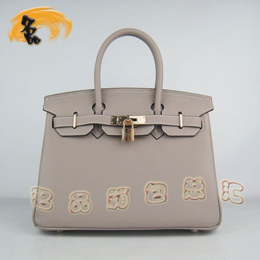 6088 Hermes Birkin 鉑金包 女士休閑手提包 Hermes荔枝皮 Hermes 30 Birkin