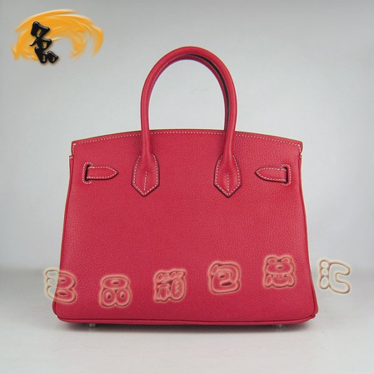 6088 Hermes 愛馬仕 6088 紅色 荔枝紋 手提包 Hermes Birkin 鉑金包 30cm