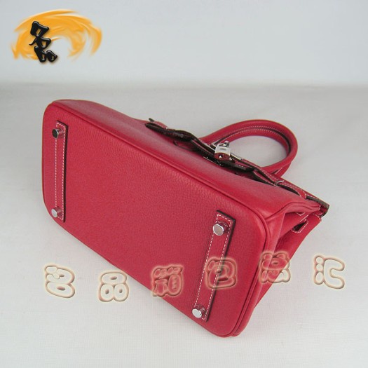 6088 Hermes 愛馬仕 6088 紅色 荔枝紋 手提包 Hermes Birkin 鉑金包 30cm