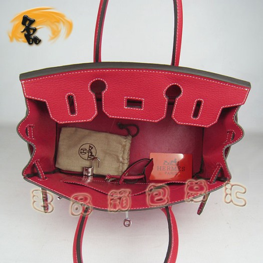 6088 Hermes 愛馬仕 6088 紅色 荔枝紋 手提包 Hermes Birkin 鉑金包 30cm