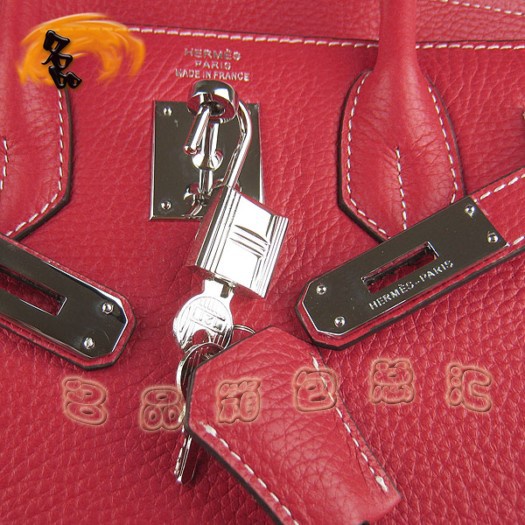 6088 Hermes 愛馬仕 6088 紅色 荔枝紋 手提包 Hermes Birkin 鉑金包 30cm