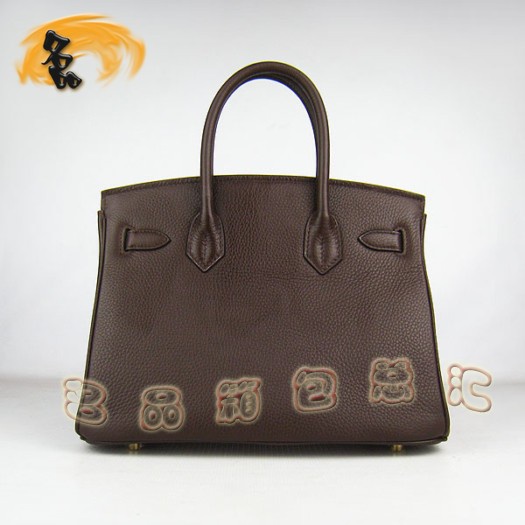 6088 Hermes經(jīng)典款 Hermes女士 荔枝紋 手提包 Hermes Birkin 鉑金包 30Birkin