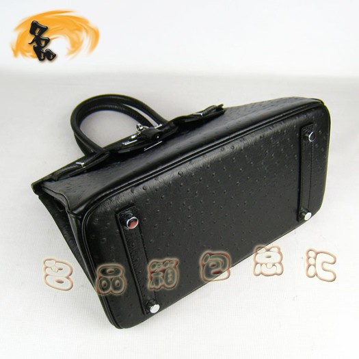 6088 Hermes最新款 時尚女包 Hermes鴕鳥紋 手提包 Hermes Birkin 鉑金包 30cm
