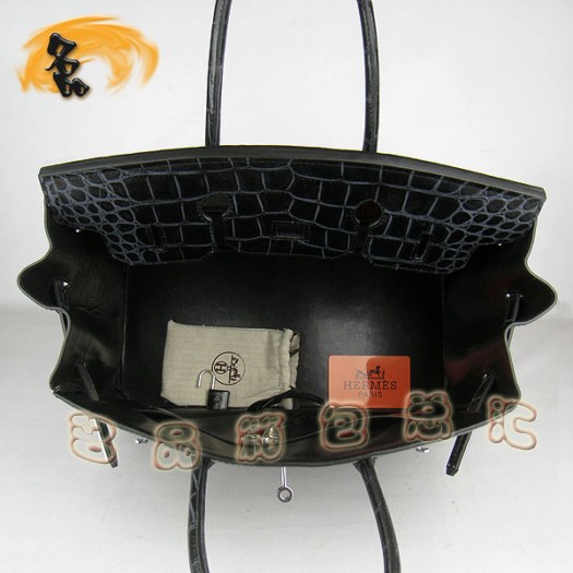 6089 Hermes明星最愛款 時尚女士 鱷魚紋 手提包 Hermes Birkin 鉑金包 35 Birkin