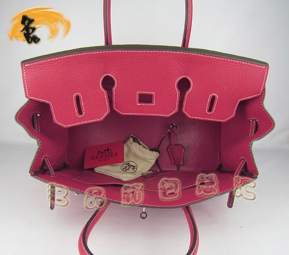 6089 Hermes新款紅色 荔枝紋 時尚女包 Hermes手提包 Hermes Birkin 鉑金包 高仿包