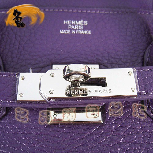6089 最新款紫色 荔枝紋 手提包 Hermes女包 Hermes Birkin 鉑金包 35 Birkin 1:1
