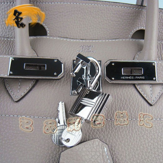 6109 Hermes最新款 鉑金包 愛馬仕 手提包 Hermes女包 Hermes牛皮銀扣 42 Birkin
