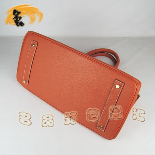 6109 經典款 大號 橙色時尚女包 Hermes Birkin 鉑金包 Hermes手提包 42 Birkin