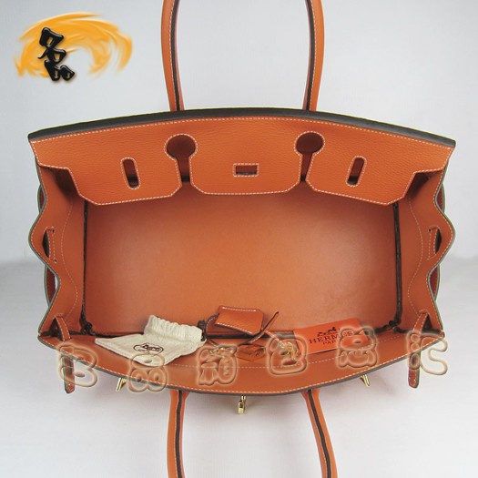 6109 經典款 大號 橙色時尚女包 Hermes Birkin 鉑金包 Hermes手提包 42 Birkin