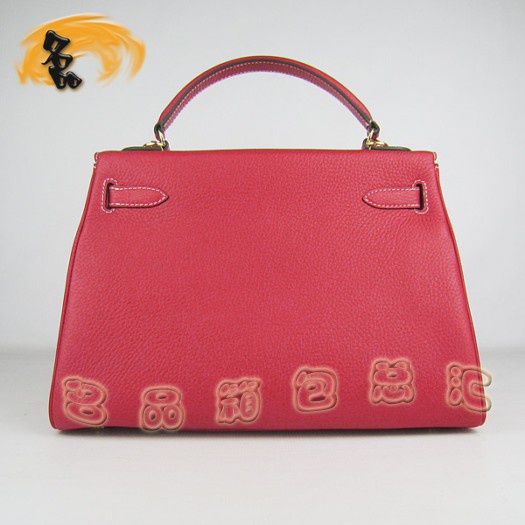 6108 Hermes Kelly 凱莉包 32cm 愛馬仕黑色荔枝紋女包 手提包 斜跨包 金扣