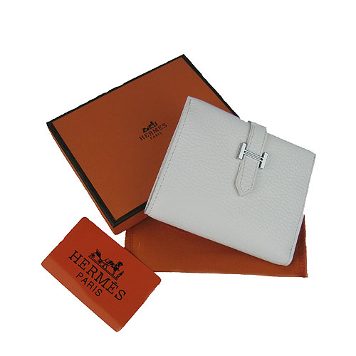 Hermes白色荔枝紋 Hermes時(shí)尚女包 H新款扣錢(qián)包 Hermes女包 超A1:1品質(zhì)