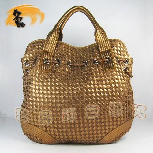 78917 BOTTEGA VENETA 寶緹嘉 經典款編織手袋 金色時尚女士手提包
