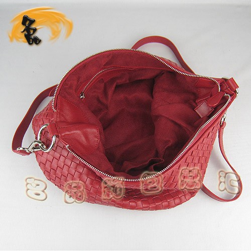 80020 BOTTEGA VENETA寶緹嘉 最新款斜挎包 紅色羊皮編織單肩包 時尚女包