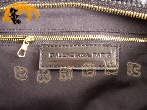 084332B BALENCIAGA經典機車包 巴黎世家最新款 黑色牛皮時尚女士斜挎/手提包